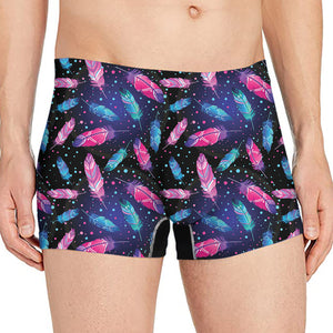 Native Feather Pattern Print Men's Boxer Briefs