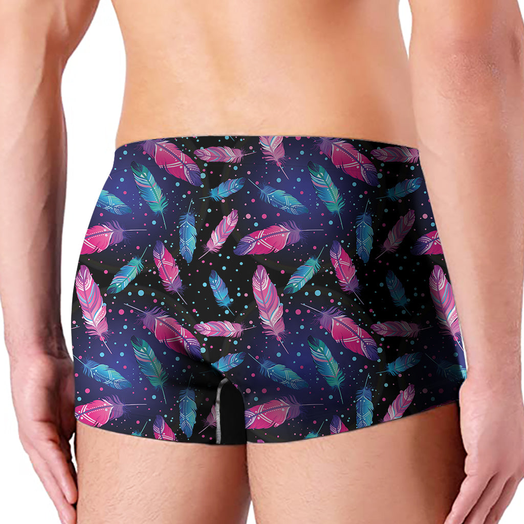 Native Feather Pattern Print Men's Boxer Briefs