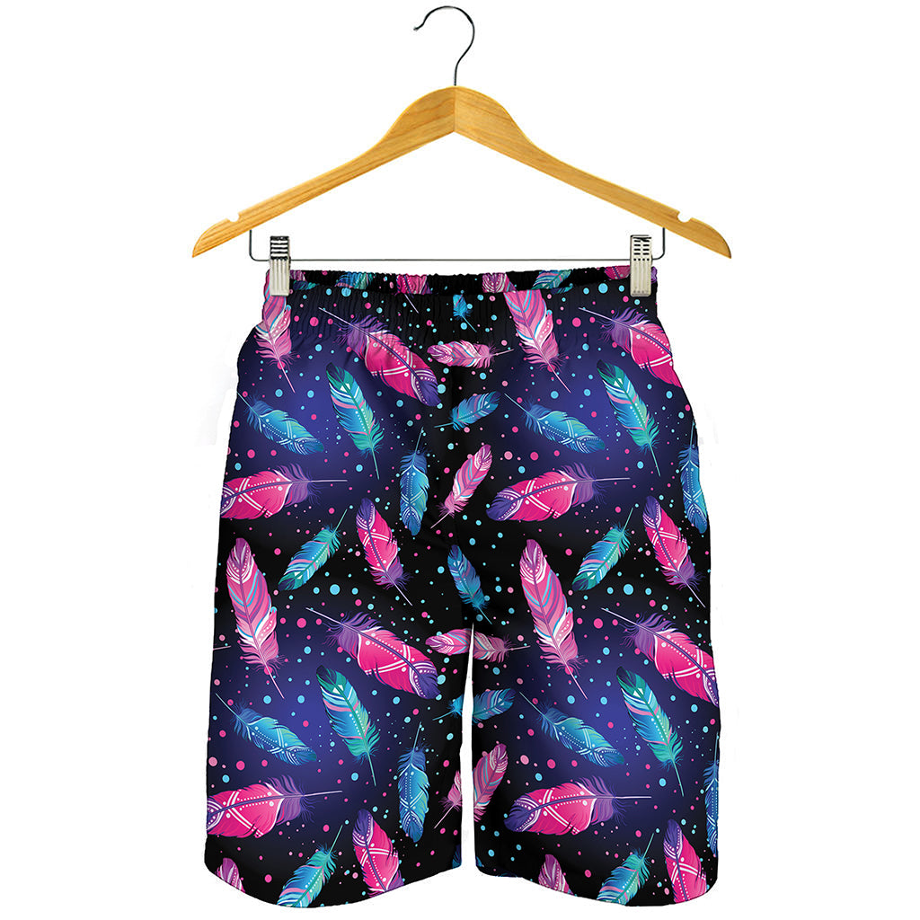 Native Feather Pattern Print Men's Shorts