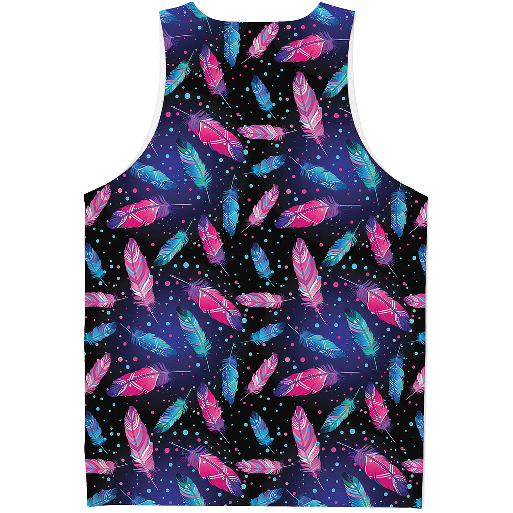 Native Feather Pattern Print Men's Tank Top