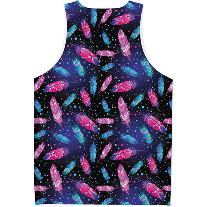 Native Feather Pattern Print Men's Tank Top
