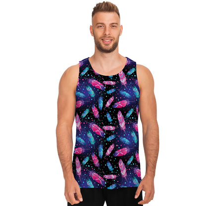 Native Feather Pattern Print Men's Tank Top