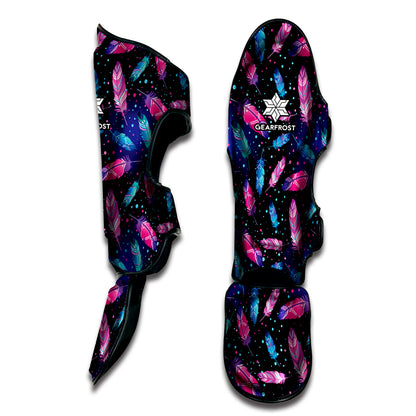 Native Feather Pattern Print Muay Thai Shin Guard