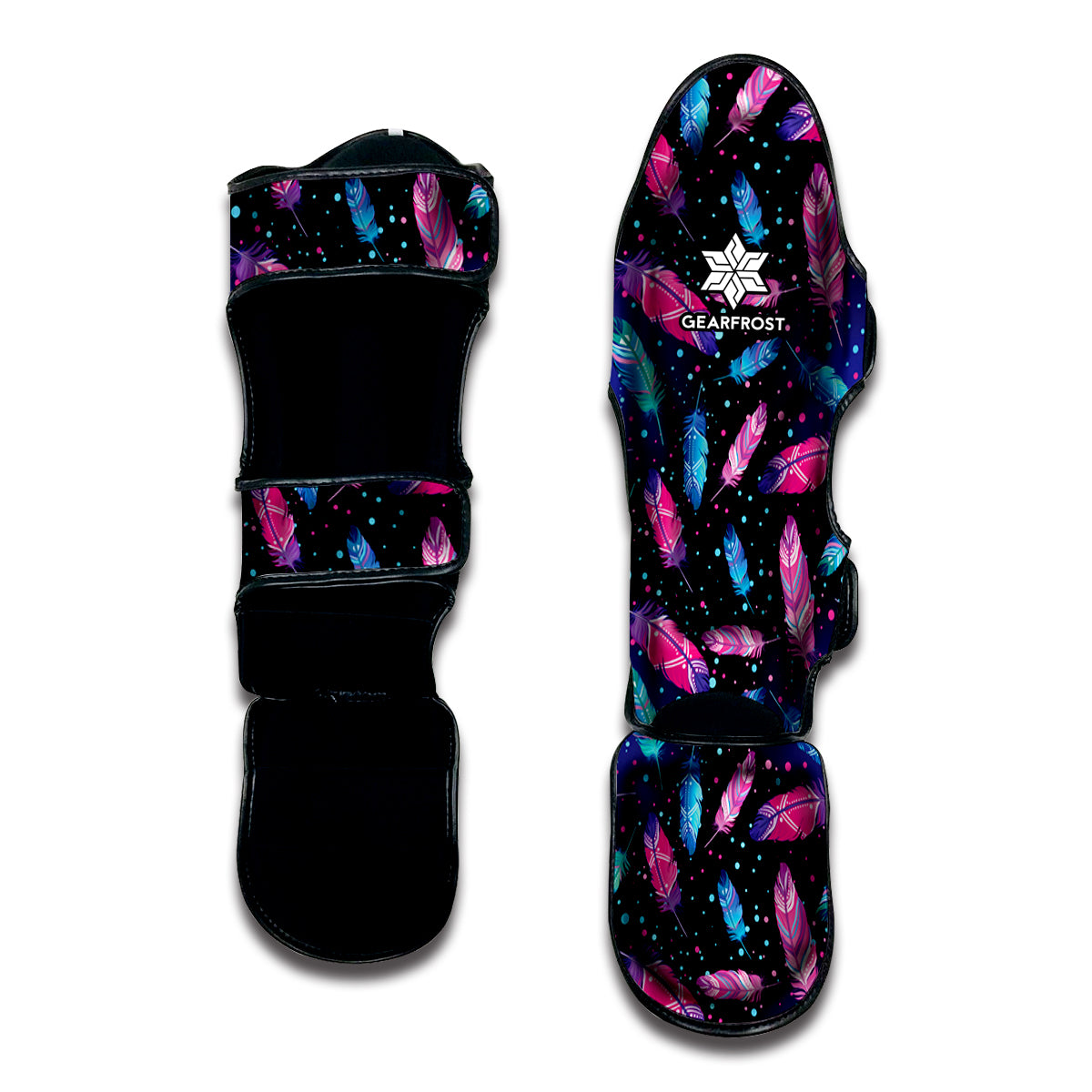 Native Feather Pattern Print Muay Thai Shin Guard