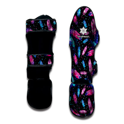 Native Feather Pattern Print Muay Thai Shin Guard