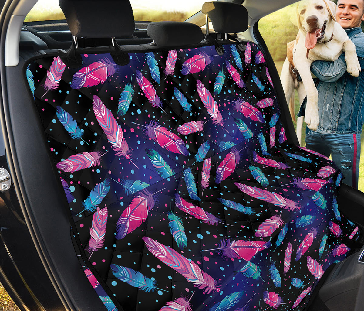 Native Feather Pattern Print Pet Car Back Seat Cover