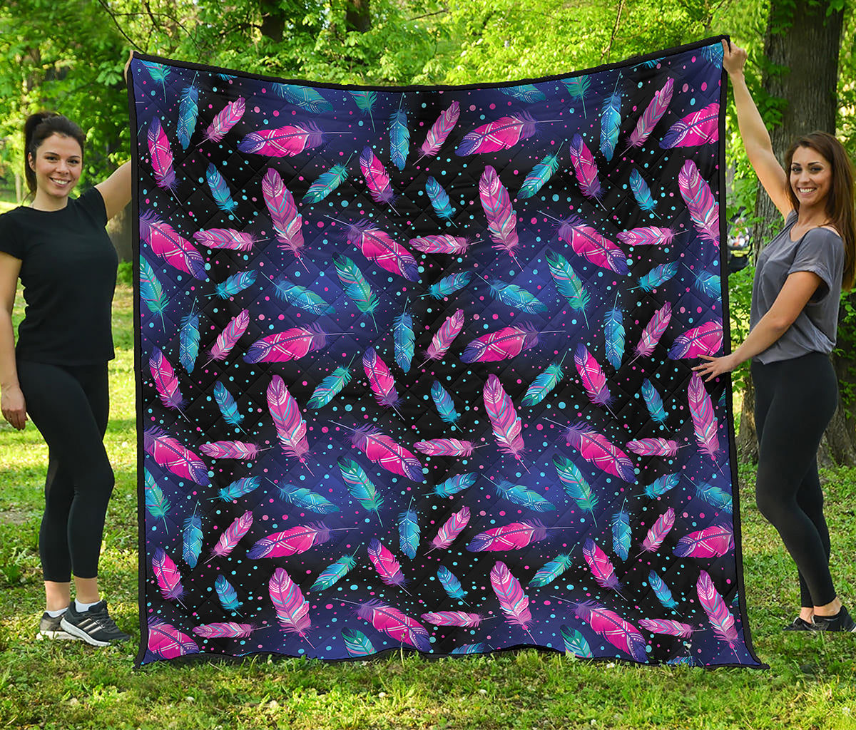Native Feather Pattern Print Quilt