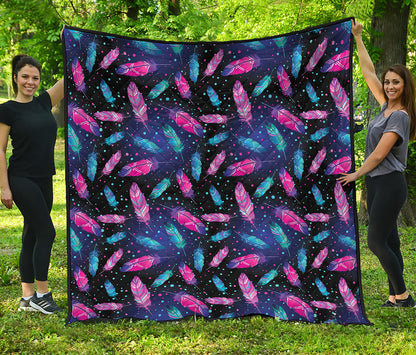 Native Feather Pattern Print Quilt