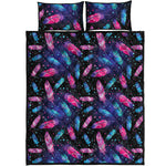 Native Feather Pattern Print Quilt Bed Set