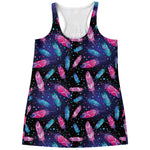 Native Feather Pattern Print Women's Racerback Tank Top