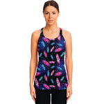 Native Feather Pattern Print Women's Racerback Tank Top