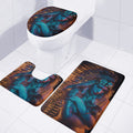 Native Indian Girl Portrait Print 3 Piece Bath Mat Set