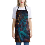 Native Indian Girl Portrait Print Apron