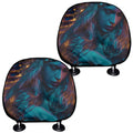 Native Indian Girl Portrait Print Car Headrest Covers