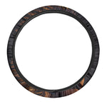 Native Indian Girl Portrait Print Car Steering Wheel Cover