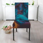 Native Indian Girl Portrait Print Dining Chair Slipcover