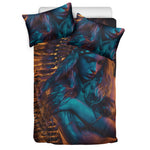 Native Indian Girl Portrait Print Duvet Cover Bedding Set