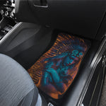 Native Indian Girl Portrait Print Front and Back Car Floor Mats