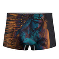 Native Indian Girl Portrait Print Men's Boxer Briefs