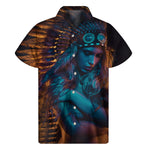 Native Indian Girl Portrait Print Men's Short Sleeve Shirt