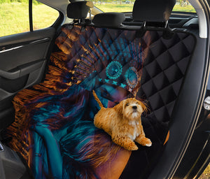 Native Indian Girl Portrait Print Pet Car Back Seat Cover