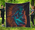 Native Indian Girl Portrait Print Quilt