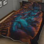 Native Indian Girl Portrait Print Quilt Bed Set