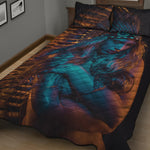 Native Indian Girl Portrait Print Quilt Bed Set