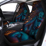 Native Indian Girl Portrait Print Universal Fit Car Seat Covers