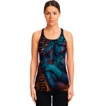 Native Indian Girl Portrait Print Women's Racerback Tank Top