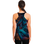 Native Indian Girl Portrait Print Women's Racerback Tank Top