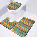 Native Indian Inspired Pattern Print 3 Piece Bath Mat Set