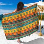Native Indian Inspired Pattern Print Beach Sarong Wrap