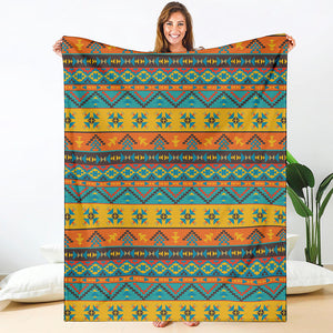 Native Indian Inspired Pattern Print Blanket