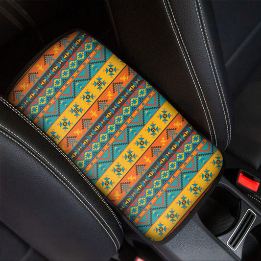 Native Indian Inspired Pattern Print Car Center Console Cover
