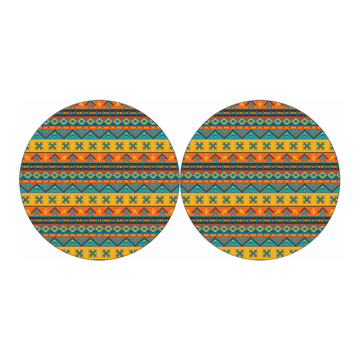 Native Indian Inspired Pattern Print Car Coasters