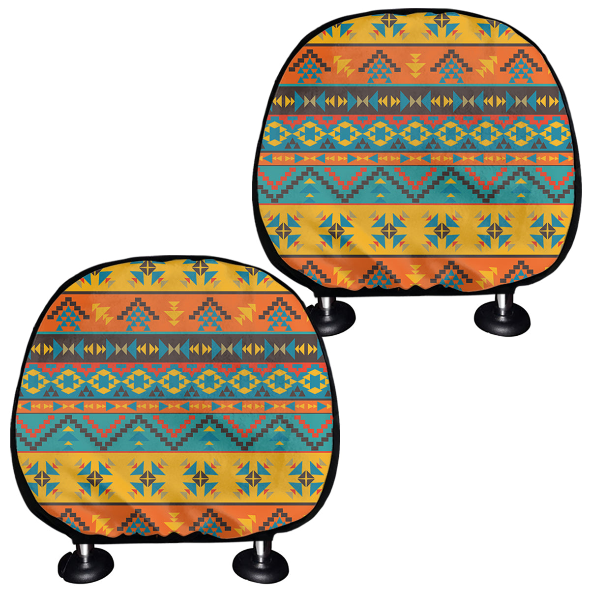 Native Indian Inspired Pattern Print Car Headrest Covers