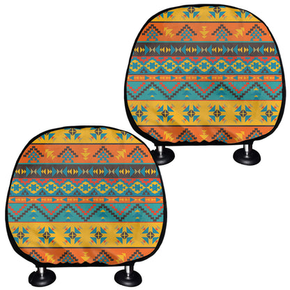 Native Indian Inspired Pattern Print Car Headrest Covers