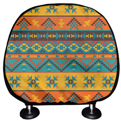 Native Indian Inspired Pattern Print Car Headrest Covers