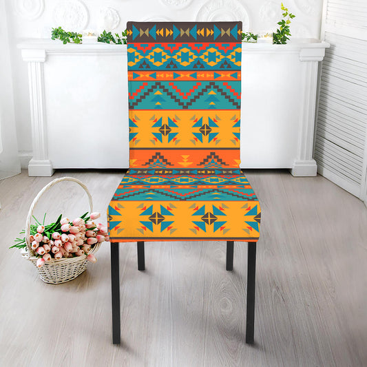 Native Indian Inspired Pattern Print Dining Chair Slipcover