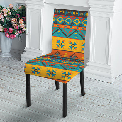 Native Indian Inspired Pattern Print Dining Chair Slipcover