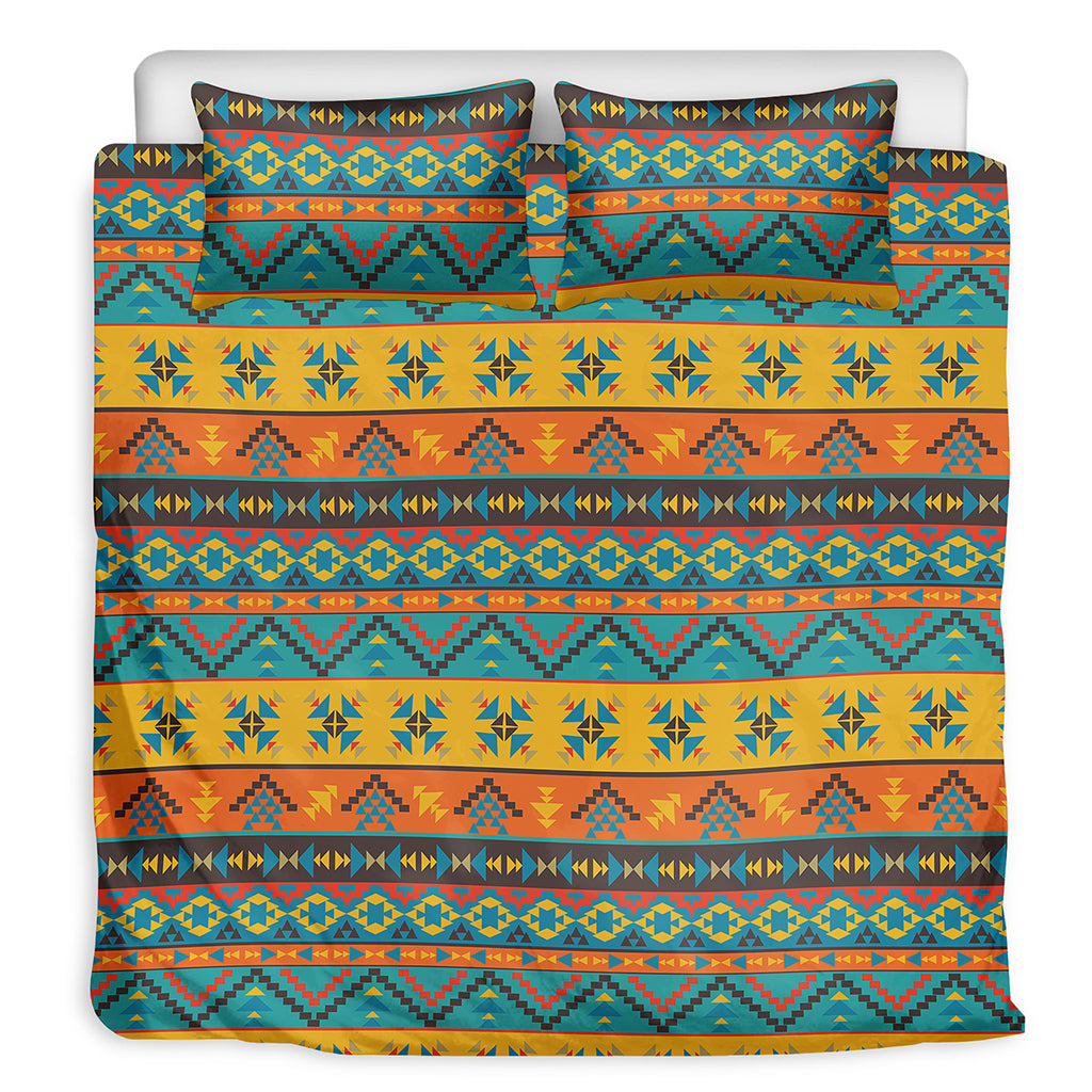 Native Indian Inspired Pattern Print Duvet Cover Bedding Set