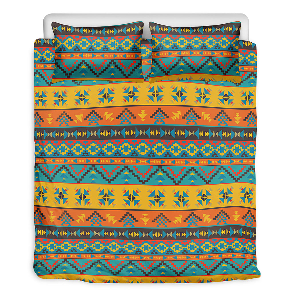 Native Indian Inspired Pattern Print Duvet Cover Bedding Set