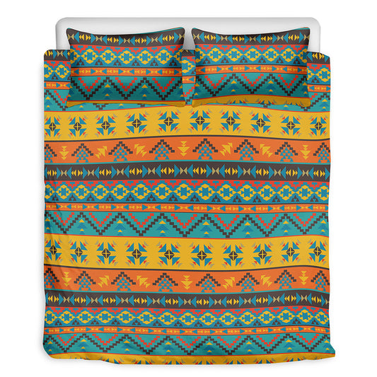 Native Indian Inspired Pattern Print Duvet Cover Bedding Set