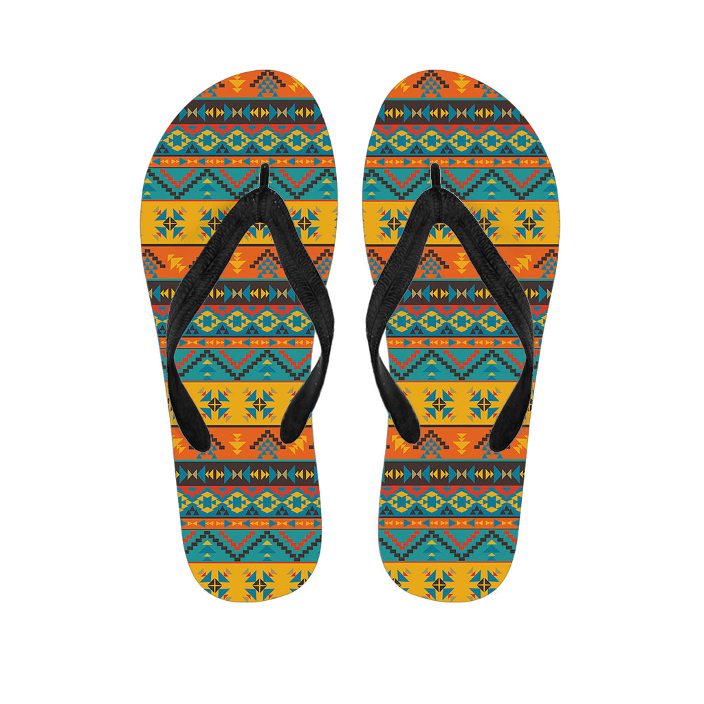Native Indian Inspired Pattern Print Flip Flops
