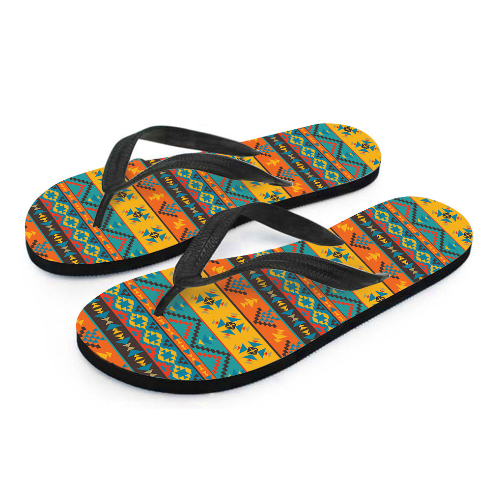 Native Indian Inspired Pattern Print Flip Flops