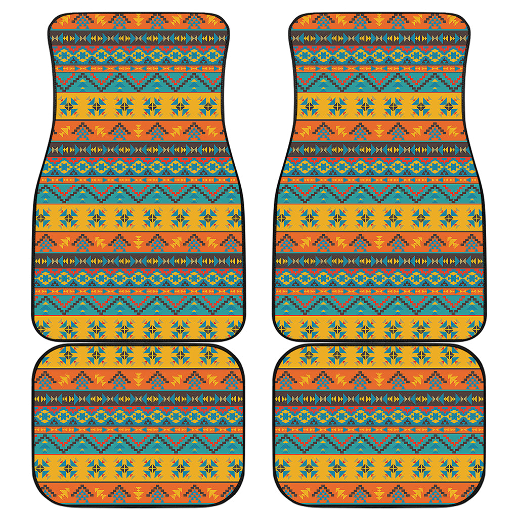 Native Indian Inspired Pattern Print Front and Back Car Floor Mats
