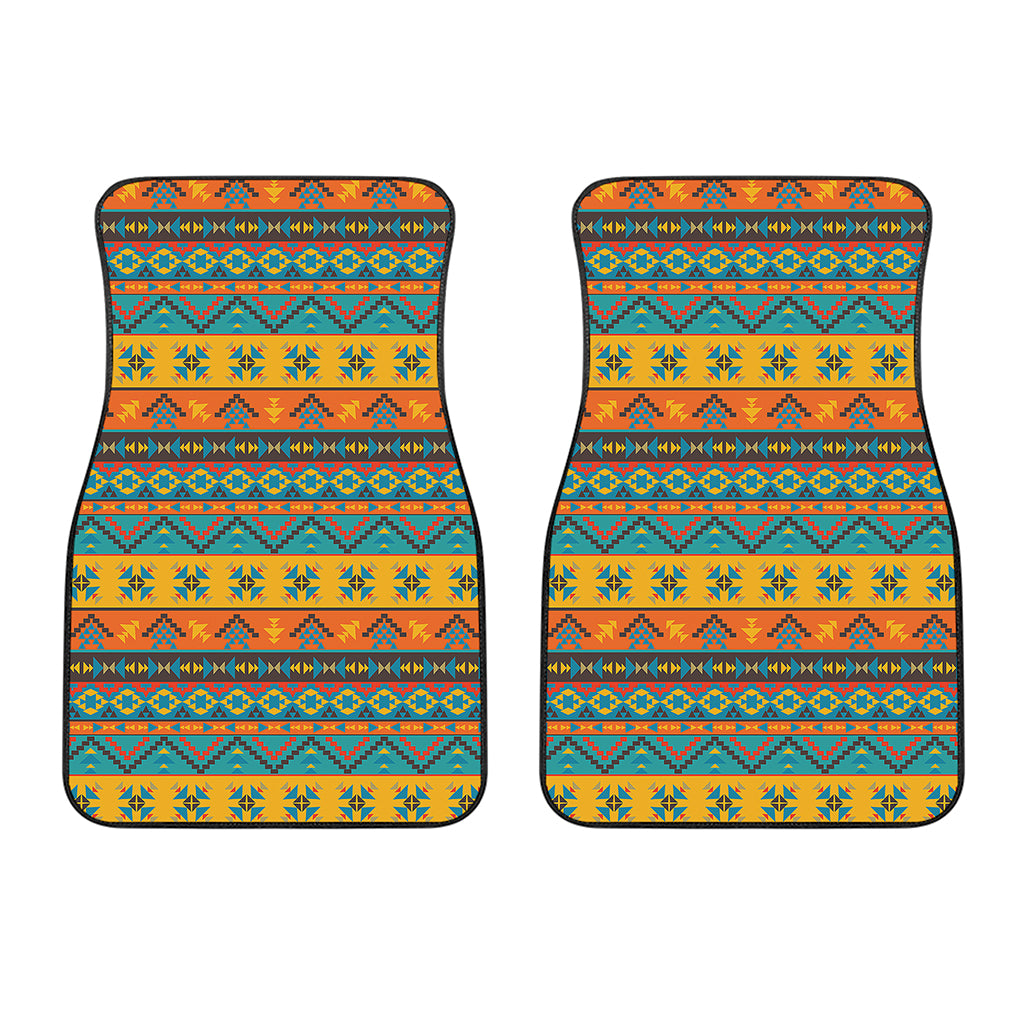 Native Indian Inspired Pattern Print Front Car Floor Mats