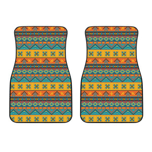 Native Indian Inspired Pattern Print Front Car Floor Mats