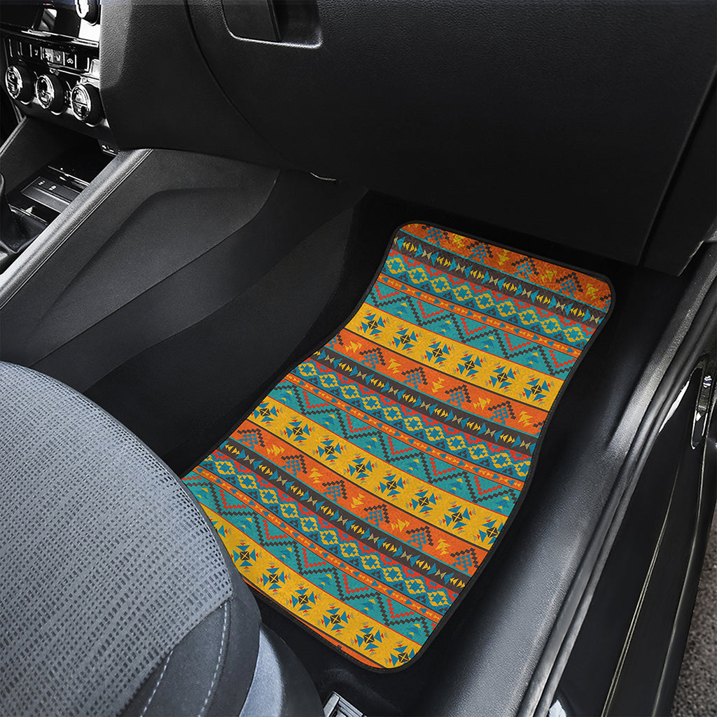 Native Indian Inspired Pattern Print Front Car Floor Mats